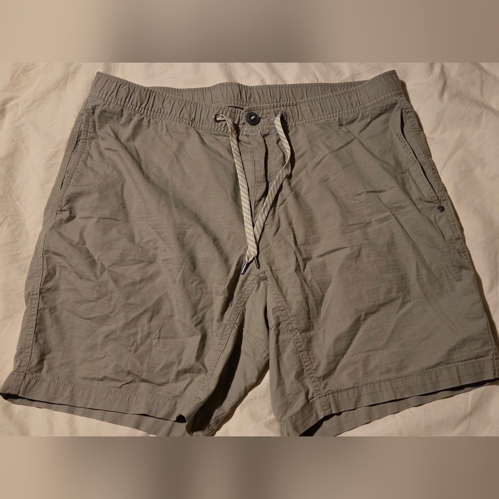Men's Olive Green Athletic Drawstring Shorts